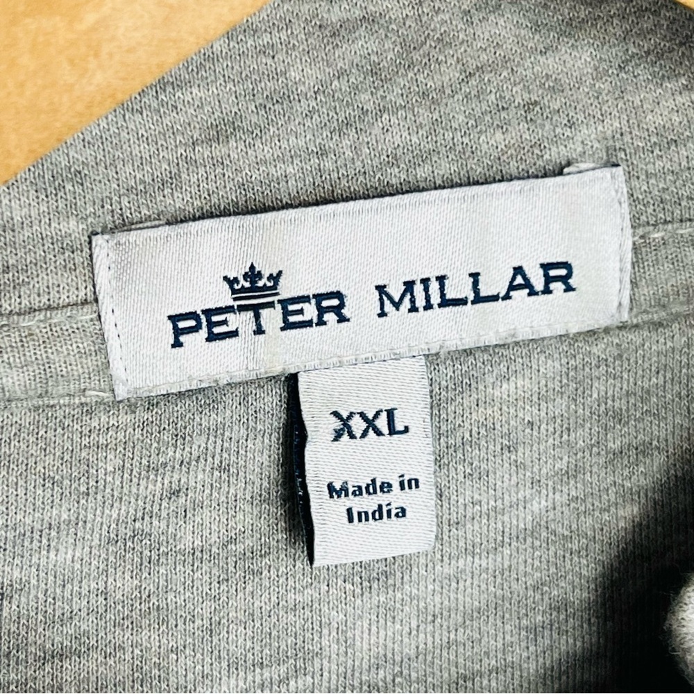 Peter Millar Light Gray Crown Comfort Interlock Quarter-Zip - Picture 2 of 6